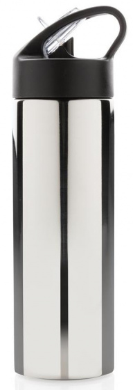 XD Design športová fľaša 0,5 litra 22,5 cm nerez/polypropylén strieborná