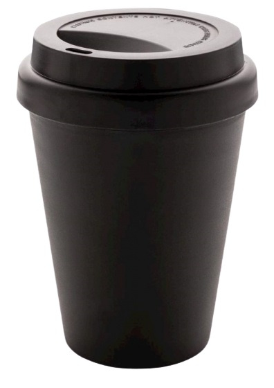 XD Design take away beker 0,3 liter 12,8 cm polypropyleen zwart XD Design take away beker 0,3 liter 12,8 cm polypropyleen zwart