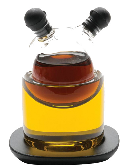XD Xclusive fľaša na olej a ocot Orbit 200 ml sklenená čierna