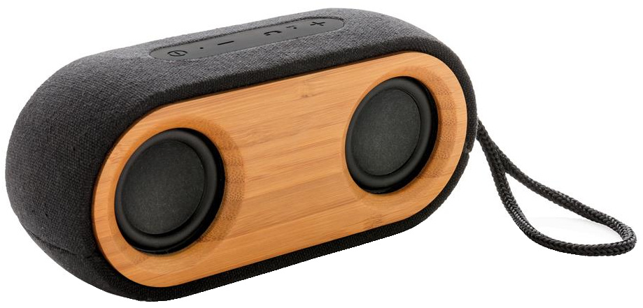 XD Xclusive speaker bamboo x bluetooth 18,5 cm zwart 2 delig