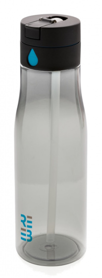 XD Xclusive športová fľaša Aqua 600 ml silikónová priehľadná/sivá