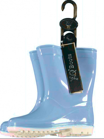 rain boots junior rubber half high light blue size 26
