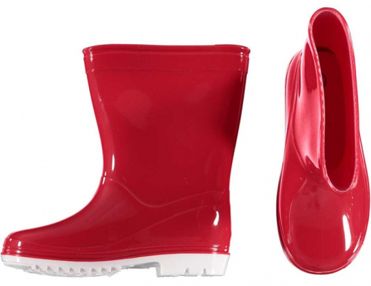 rain boots half high junior rubber red size 34