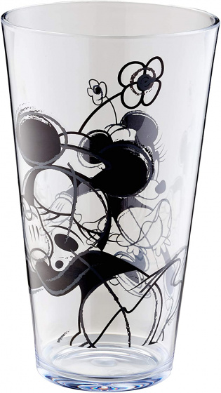 Zak!Designs pohár na pitie Mickey Mouse priehľadné/čierne