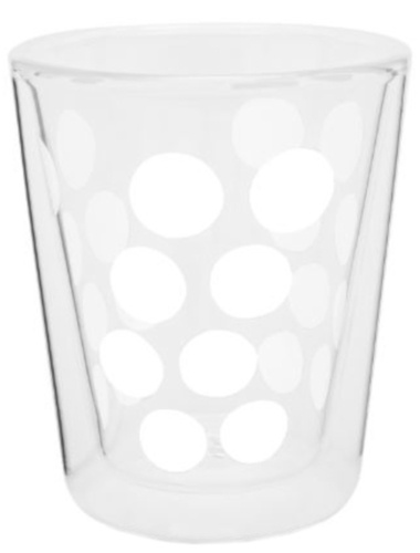 Zak!Designs poháre na kávu Dot Dot dvojstenný pohár 200 ml biela