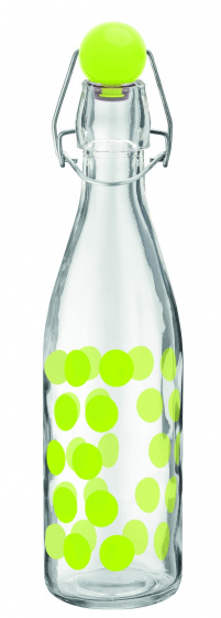 Zak!Designs fľaša na vodu Dot Dot 1 liter 32 cm sklenená zelená