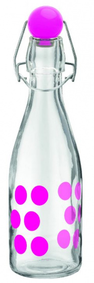 Zak!Designs fľaša na vodu Dot Dot 250 ml 21 cm sklenená ružová