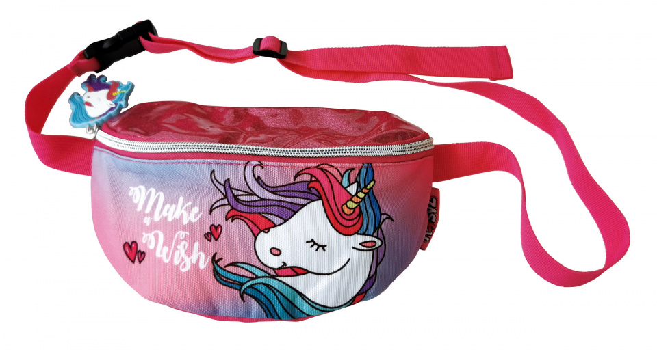 Zaska heuptas eenhoorn meisjes 22 x 14 cm polyester roze