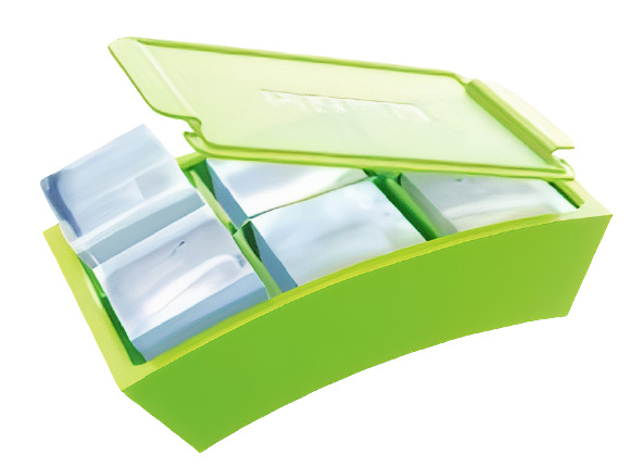 Zoku Forma na ľadové kocky Jumbo 14,2 x 9,5 cm silikónová zelená 2-dielna