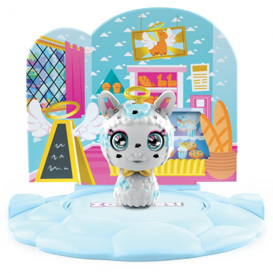 Zoobles speelset & happitat lama meisjes wit/blauw 3 delig