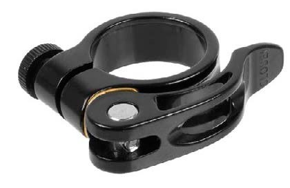 Zoom zadelpenklem met snelspanner 31,8 mm aluminium zwart