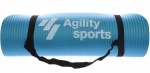 Agility Sports fitnessmat 180 cm rubber blauw Agility Sports fitnessmat 180 cm rubber blauw