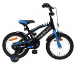 AMIGO Kinder BMX BMX Fun 14 Inch 21 cm Jongens Terugtraprem Zwart/Blauw AMIGO Kinder BMX BMX Fun 14 Inch 21 cm Jongens Terugtraprem Zwart/Blauw