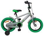 AMIGO Jongensfietsen Sports 14 Inch 22 cm Jongens Terugtraprem Grijs/Groen AMIGO Jongensfietsen Sports 14 Inch 22 cm Jongens Terugtraprem Grijs/Groen