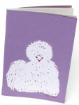 Arbos schrift kip 12x17 cm paars Arbos schrift kip 12x17 cm paars