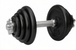 Avento halterset 35 cm 15 kilo staal zwart/chroom 11-delig Avento halterset 35 cm 15 kilo staal zwart/chroom 11-delig