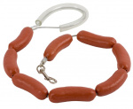 Balvi hondenriem Hotdog 108 cm metaal/rubber bruin Balvi hondenriem Hotdog 108 cm metaal/rubber bruin