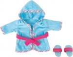 Bayer badjas met sloffen 38 cm blauw Bayer badjas met sloffen 38 cm blauw