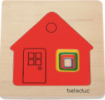 beleduc vormenpuzzel Huis 5-laags junior hout 5 stukjes beleduc vormenpuzzel Huis 5-laags junior hout 5 stukjes