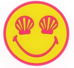 Blueprint Collections Memoblok Smiley 8,5 cm geel/roze Blueprint Collections Memoblok Smiley 8,5 cm geel/roze