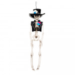 Boland hangdecoratie El Flaco 30 cm polyester wit/zwart Boland hangdecoratie El Flaco 30 cm polyester wit/zwart