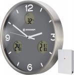 Bresser wandklok MyTime 30 cm RVS zilver/grijs Bresser wandklok MyTime 30 cm RVS zilver/grijs