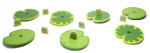 BS Toys buitenspel Wiebelpad MDF groen 14-delig BS Toys buitenspel Wiebelpad MDF groen 14-delig