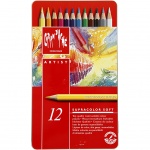 Caran d'Ache aquarelpotloden supracolor II multicolor 12 stuks Caran d'Ache aquarelpotloden supracolor II multicolor 12 stuks