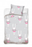 Carbotex dekbedovertrek baby ballerina 100 x 135 cm katoen roze Carbotex dekbedovertrek baby ballerina 100 x 135 cm katoen roze