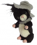 Clemens knuffelmol Manyo junior 13 cm pluche zwart/wit Clemens knuffelmol Manyo junior 13 cm pluche zwart/wit