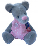 Clemens knuffelmuis Bernice junior 13 cm pluche grijs Clemens knuffelmuis Bernice junior 13 cm pluche grijs