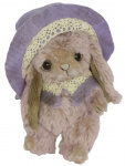 Clemens knuffelkonijn Zaya junior 13 cm pluche beige/lila Clemens knuffelkonijn Zaya junior 13 cm pluche beige/lila
