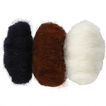 Colortime gekaarde wol wit/ zwart 10 gram 3 stuks Colortime gekaarde wol wit/ zwart 10 gram 3 stuks