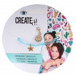 Create It! armbandje met bedeltjes blauw/goud Create It! armbandje met bedeltjes blauw/goud