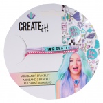Create It! armbandje met bedeltjes blauw/paars/roze Create It! armbandje met bedeltjes blauw/paars/roze