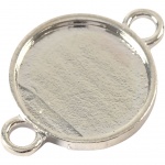 Creotime bedels Cabochon 15 mm rond 25 stuks zilver Creotime bedels Cabochon 15 mm rond 25 stuks zilver