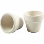 Creotime bloempot 4,6 x 5,2 cm terracotta wit 48 stuks Creotime bloempot 4,6 x 5,2 cm terracotta wit 48 stuks