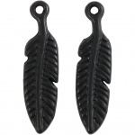 Creotime Creotime veertjes 23 x 6 mm 2 stuks zwart Creotime Creotime veertjes 23 x 6 mm 2 stuks zwart