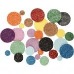 Creotime foamstickers cirkels glitter 150 stuks Creotime foamstickers cirkels glitter 150 stuks