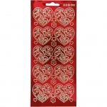 Creotime foliestickers hart 1 stickervel rood Creotime foliestickers hart 1 stickervel rood