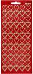 Creotime foliestickers harten glitters 1 stickervel rood Creotime foliestickers harten glitters 1 stickervel rood