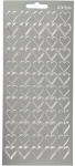 Creotime foliestickers harten 1 stickervel zilver Creotime foliestickers harten 1 stickervel zilver