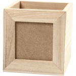 Creotime fotolijst/pennenbakje hout 10 cm blank per stuk Creotime fotolijst/pennenbakje hout 10 cm blank per stuk