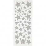 Creotime glitterstickers sterren zilver 10 x 24 cm 110-delig Creotime glitterstickers sterren zilver 10 x 24 cm 110-delig
