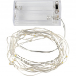 Creotime lichtsnoer 20 lampjes zilver LED 3,15m Creotime lichtsnoer 20 lampjes zilver LED 3,15m