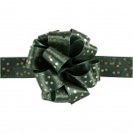 Creotime lint 5 m 18 mm groen met gouden stippen Creotime lint 5 m 18 mm groen met gouden stippen