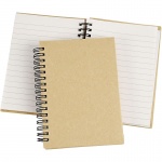 Creotime notitieboek spiraal gebonden A6 bruin/wit Creotime notitieboek spiraal gebonden A6 bruin/wit