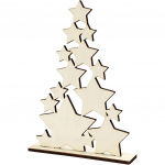 Creotime sterrenkerstboom 29,8 x 21,5 cm naturel Creotime sterrenkerstboom 29,8 x 21,5 cm naturel