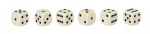 Dal Negro dobbelstenen 18 mm wit/zwart 50 stuks Dal Negro dobbelstenen 18 mm wit/zwart 50 stuks