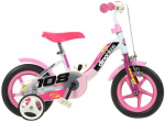 Dino Meisjesfietsen 108FL-0509 10 Inch 17 cm Meisjes Doortrapper Roze/Wit Dino Meisjesfietsen 108FL-0509 10 Inch 17 cm Meisjes Doortrapper Roze/Wit